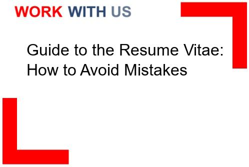 Read more about the article Guide to the Resume Vitae: How to Avoid Mistakes
